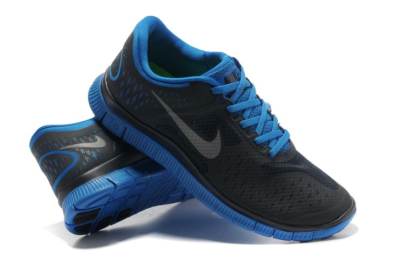 Nike Free 4.0 V2 Mens Shoes black blue - Click Image to Close